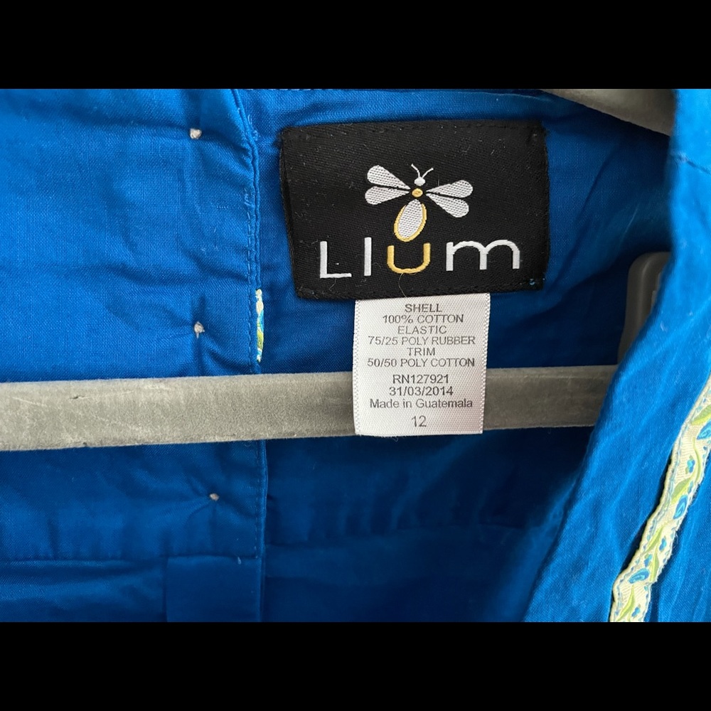 Llum Blue Sleeveless Ribbon Trim Blouse - Picture 3 of 4